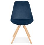Jídelní židle JONES modrá/přírodní