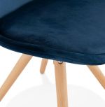 Jídelní židle JONES modrá/přírodní