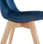 Jídelní židle PHIL modrá/přírodní
