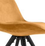 Jídelní židle JONES hořčicová/černá