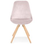 Jídelní židle JONES růžová/přírodní