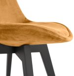 Jídelní židle PHIL hořčicová/černá