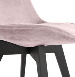 Jídelní židle PHIL růžová/černá