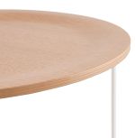 Odkládací stolek OOLA přírodní/bílý