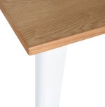 Jídelní stůl STREHLA 76 CM jasanová dýha/bílý