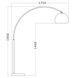 Stojací lampa LOFT XL 195 CM bílá