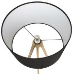 Stojací lampa TRIVET 159 CM černá/přírodní