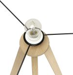 Stojací lampa TRIVET 159 CM černá/přírodní