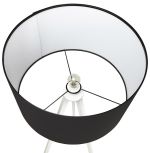 Stojací lampa TRIVET 159 CM černá/bílá