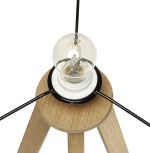 Stojací lampa TRIVET 159 CM šedá/přírodní