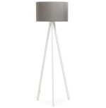 Stojací lampa TRIVET 159 CM šedá/bílá