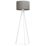 Stojací lampa TRIVET 159 CM šedá/bílá