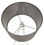 Stojací lampa TRIVET 159 CM šedá/bílá