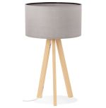 Stolní lampa TRIVET MINI 64 CM šedá/přírodní