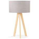 Stolní lampa TRIVET MINI 64 CM šedá/přírodní