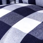Houpací křeslo Cushion modro bílé