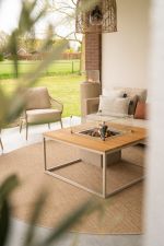 Stůl s plynovým ohništěm COSI- typ Cosiloft 100 písečně béžový / kamenná deska