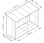 Dřevník 302x119cm