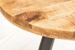 Kulatý jídelní stůl IRON CRAFT 80 CM přírodní masiv mango, II. jakost (B)