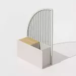 Zahradní modulární květináč s obloukovou podpěrou a teakovým detailem LILIA LEFT HIGH