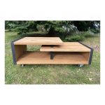 Konferenční stolek s kolečky IRON WOOD 110 CM masiv dub Konferenční stolek s kolečky IRON WOOD 110 CM masiv dub