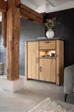 Vysoká komoda OAK LAND masiv dub