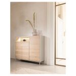 Vysoká komoda NOIRA 135 CM dubová dýha