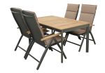 CONCEPT teak FSC - zahradní hliníkové polohovací křeslo
