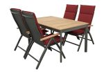 CONCEPT teak FSC - zahradní hliníkové polohovací křeslo