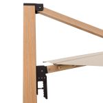 ALU WOOD XL 4x3 m - výkyvný zahradní slunečník s boční tyčí