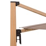 ALU WOOD XL 4x3 m - výkyvný zahradní slunečník s boční tyčí