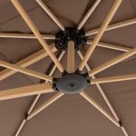 ALU WOOD XL 4x3 m - výkyvný zahradní slunečník s boční tyčí
