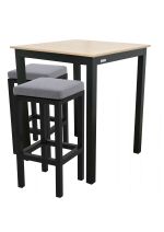 EXPERT WOOD antracit - zahradní gastro barový hliníkový stůl 90 x 90 x 110cm