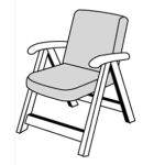 LIVING 2914 nízký - polstr na židli a křeslo