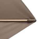 ALU WOOD 210 x 140 cm – slunečník s automatickým naklápěním s ULTRA UV ochranou