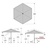 EXPERT 320 cm - slunečník s automatickým naklápěním klikou