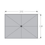 ACTIVE 210x140 cm - slunečník s automatickým naklápěním klikou