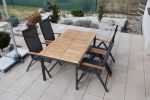 CONCEPT teak FSC - zahradní hliníkové polohovací křeslo