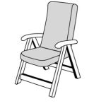 NATURE 3193 vysoký - polstr na židli a křeslo