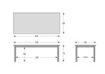 CONCEPT FSC - zahradní stůl s teakovou deskou 150 x 90 x 75 cm