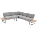 EXPERT PLUS AVERSA TEAK - zahradní 7-dílná hliníková jídelní souprava