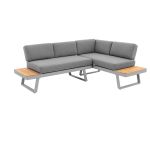 EXPERT PLUS AVERSA TEAK - zahradní 6-dílná hliníková jídelní souprava