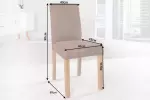 2SET židle GENUA světle kávová mikrovlákno