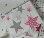 Bavlněné povlečení Pink stars 140x200, 70x90 cm
