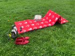 Plážové lehátko červená kotva Plážové lehátko červená kotva