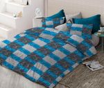 Bavlněné povlečení Modré čtverce