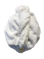 Rychleschnoucí froté turban na vlasy, bílý