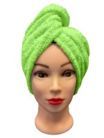 Rychleschnoucí froté turban na vlasy, pistáciový