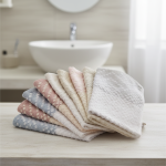 Dětský ručník Popcorn 40x60 cm Barva: bílá-béžová (13) Dětský ručník Popcorn 40x60 cm Barva: bílá-béžová (13)