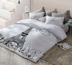 Bavlněné svítící povlečení Den v Paříži, noc v Londýně